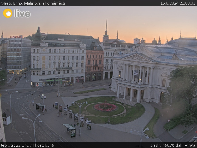 Město Brno - Malinovského náměstí - 16.6.2024 v 21:00