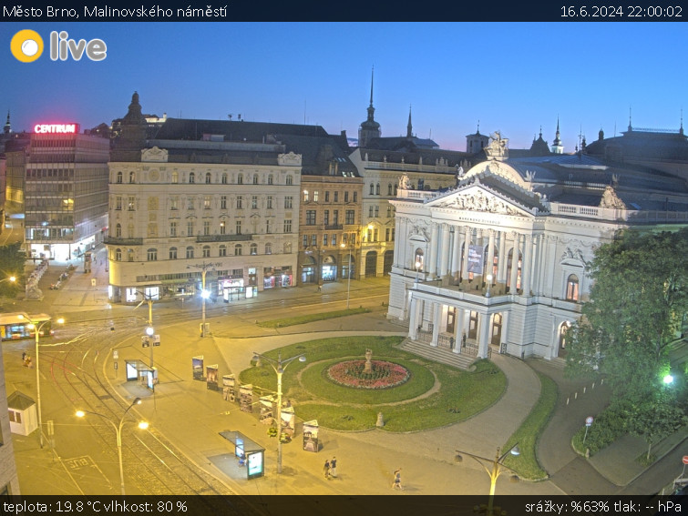 Město Brno - Malinovského náměstí - 16.6.2024 v 22:00