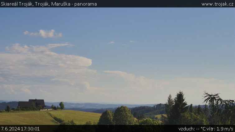 Skiareál Troják - Troják, Maruška - panorama - 7.6.2024 v 17:30