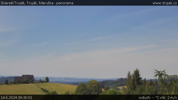 Skiareál Troják - Troják, Maruška - panorama - 14.6.2024 v 09:30