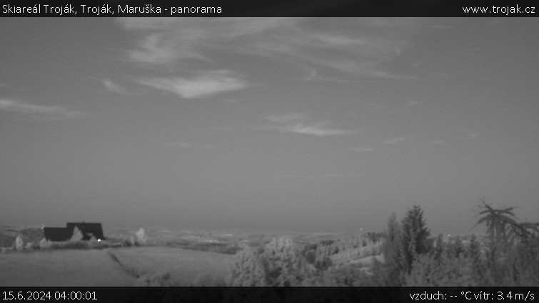Skiareál Troják - Troják, Maruška - panorama - 15.6.2024 v 04:00