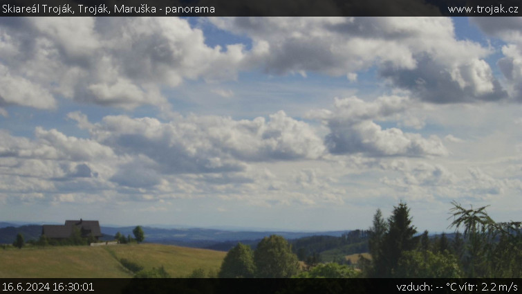 Skiareál Troják - Troják, Maruška - panorama - 16.6.2024 v 16:30
