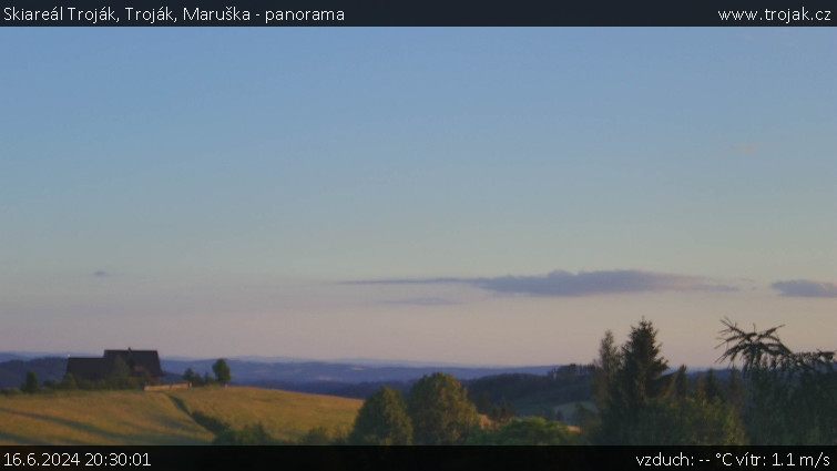 Skiareál Troják - Troják, Maruška - panorama - 16.6.2024 v 20:30