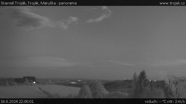Skiareál Troják - Troják, Maruška - panorama - 16.6.2024 v 22:00
