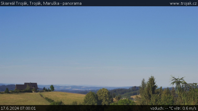 Skiareál Troják - Troják, Maruška - panorama - 17.6.2024 v 07:00