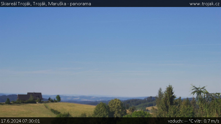Skiareál Troják - Troják, Maruška - panorama - 17.6.2024 v 07:30