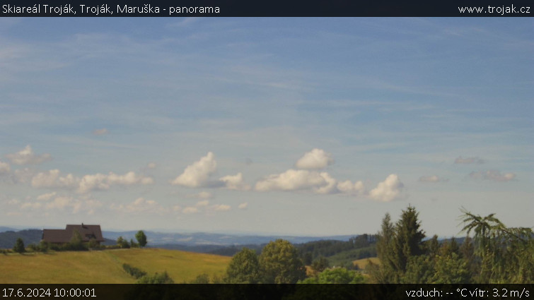 Skiareál Troják - Troják, Maruška - panorama - 17.6.2024 v 10:00