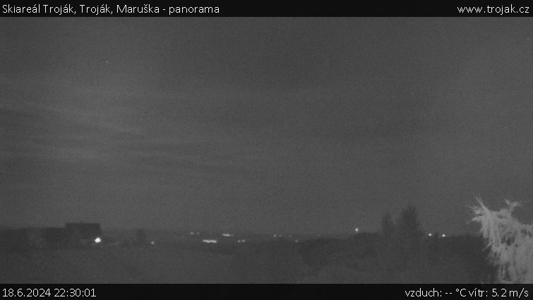 Skiareál Troják - Troják, Maruška - panorama - 18.6.2024 v 22:30