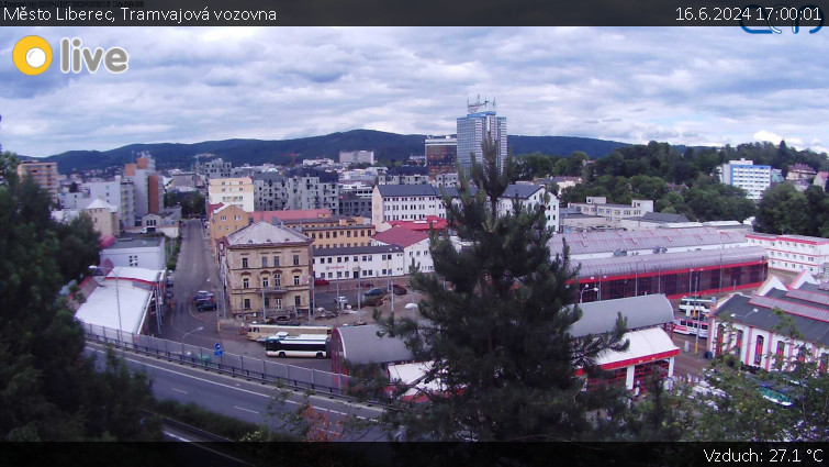 Město Liberec - Tramvajová vozovna - 16.6.2024 v 17:00