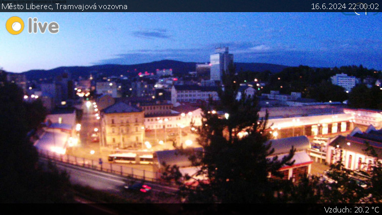 Město Liberec - Tramvajová vozovna - 16.6.2024 v 22:00