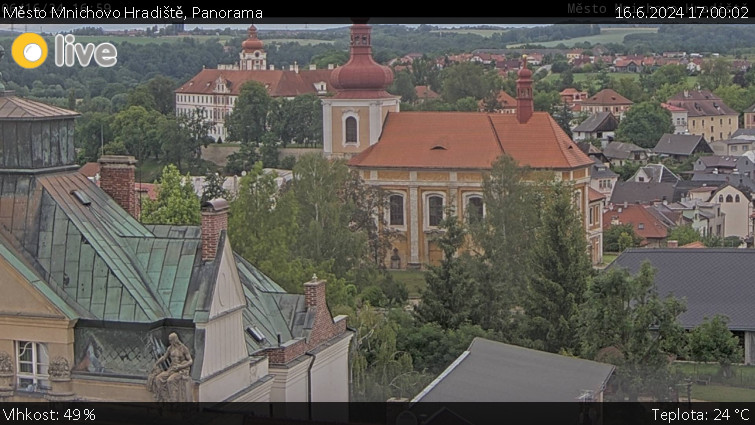 Město Mnichovo Hradiště - Panorama Mnichova Hradiště - 16.6.2024 v 17:00