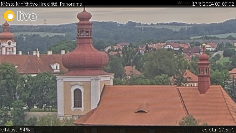 Město Mnichovo Hradiště - Panorama Mnichova Hradiště - 17.6.2024 v 09:00