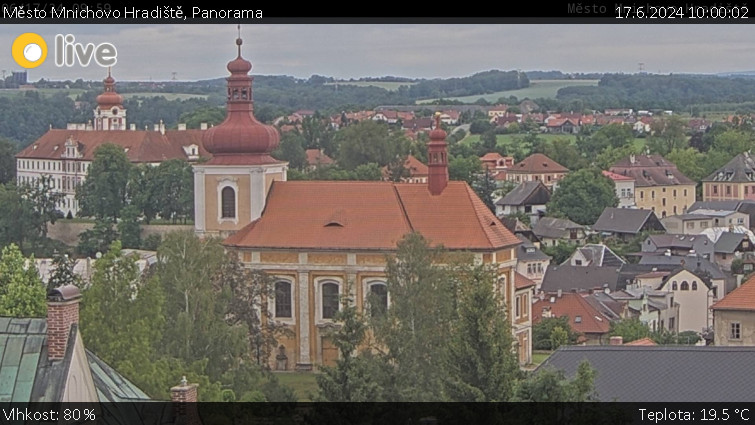 Město Mnichovo Hradiště - Panorama Mnichova Hradiště - 17.6.2024 v 10:00