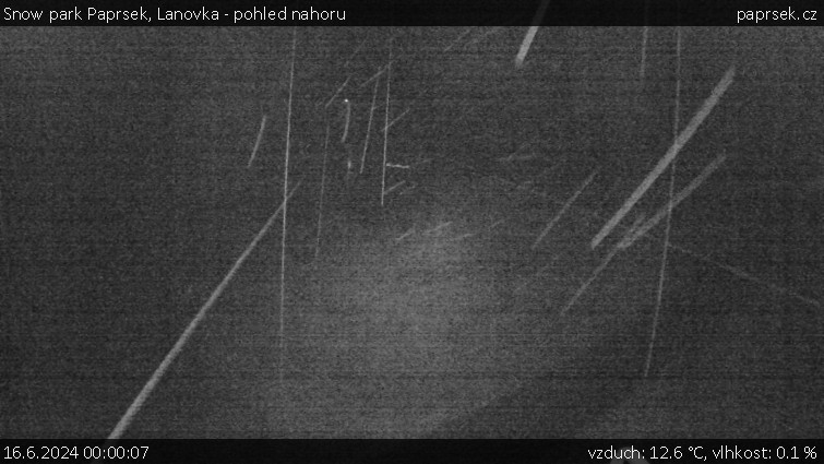 Snow park Paprsek - Lanovka - pohled nahoru - 16.6.2024 v 00:00