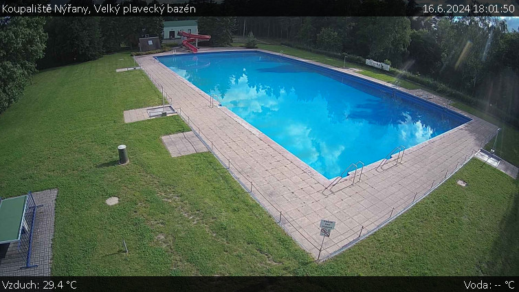 Koupaliště Nýřany - Velký plavecký bazén - 16.6.2024 v 18:01