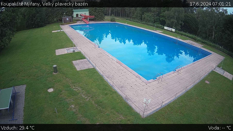 Koupaliště Nýřany - Velký plavecký bazén - 17.6.2024 v 07:01