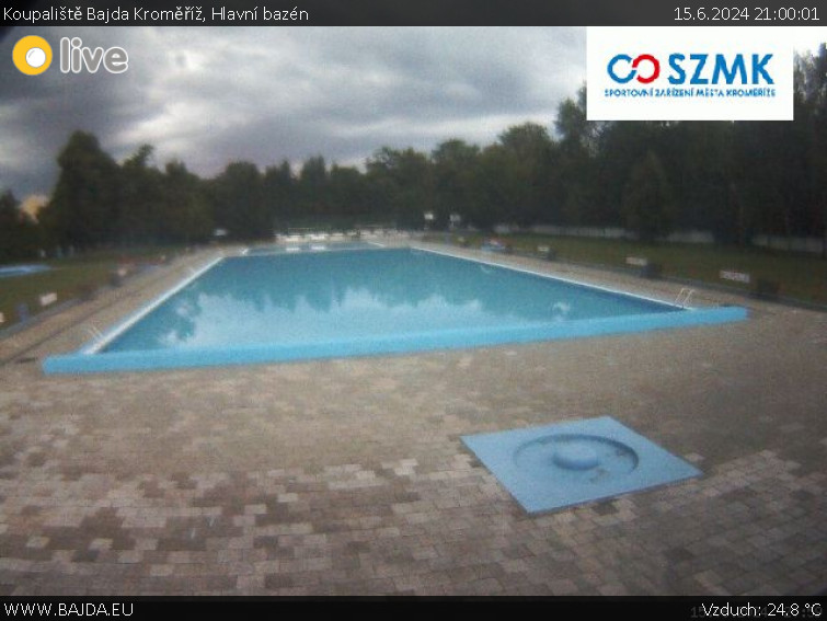 Koupaliště Bajda Kroměříž - Hlavní bazén - 15.6.2024 v 21:00