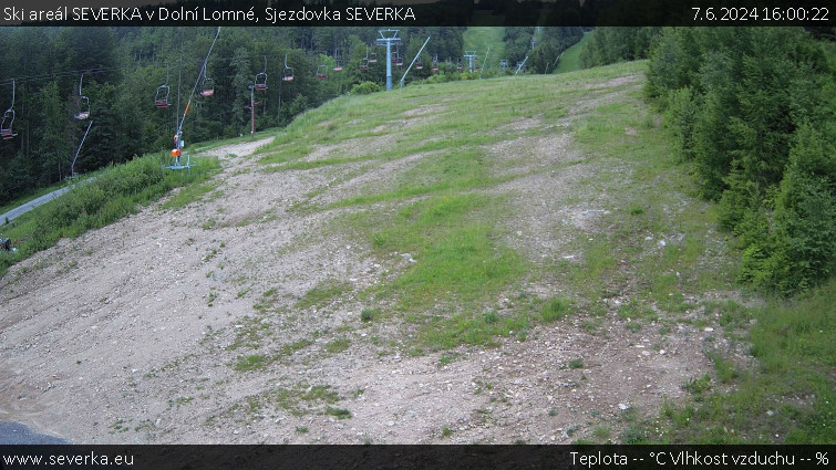Ski areál SEVERKA v Dolní Lomné - Sjezdovka SEVERKA - 7.6.2024 v 16:00