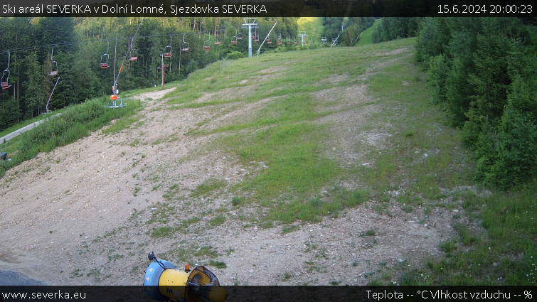 Ski areál SEVERKA v Dolní Lomné - Sjezdovka SEVERKA - 15.6.2024 v 20:00