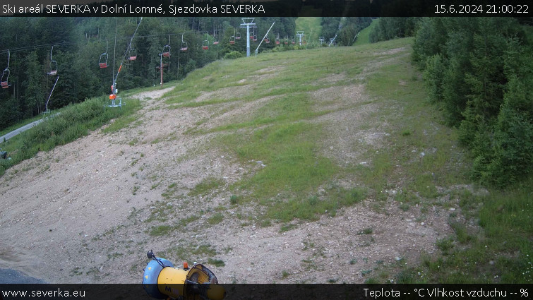Ski areál SEVERKA v Dolní Lomné - Sjezdovka SEVERKA - 15.6.2024 v 21:00