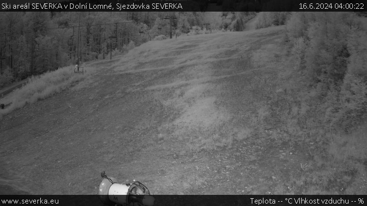 Ski areál SEVERKA v Dolní Lomné - Sjezdovka SEVERKA - 16.6.2024 v 04:00