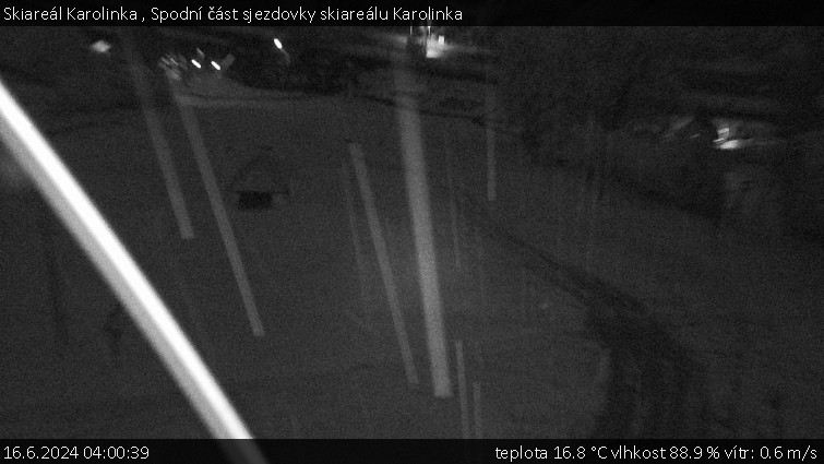 Skiareál Karolinka  - Spodní část sjezdovky skiareálu Karolinka - 16.6.2024 v 04:00