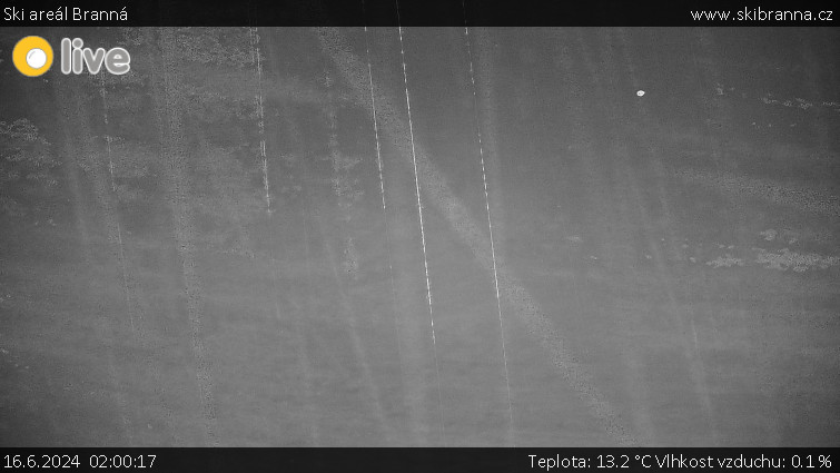 Ski areál Branná - Ski Branná - horní kamera - 16.6.2024 v 02:00