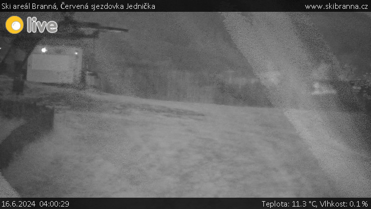 Ski areál Branná - Červená sjezdovka Jednička - 16.6.2024 v 04:00