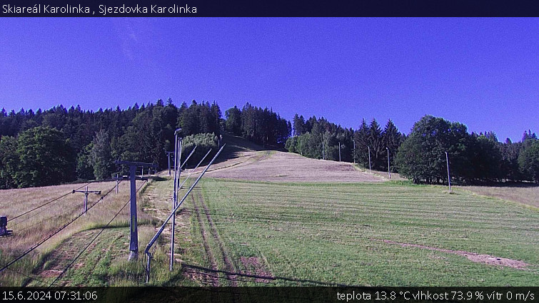 Skiareál Karolinka  - Sjezdovka Karolinka - 15.6.2024 v 07:31