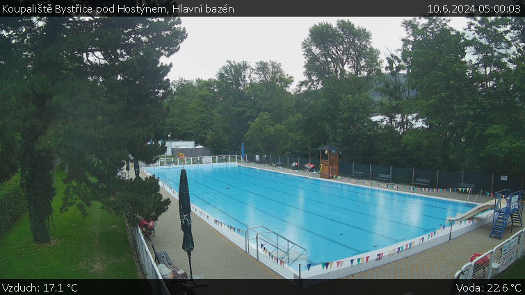 Koupaliště Bystřice pod Hostýnem - Hlavní bazén - 10.6.2024 v 05:00