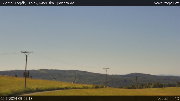 Skiareál Troják - Troják, Maruška - panorama 2 - 15.6.2024 v 09:01