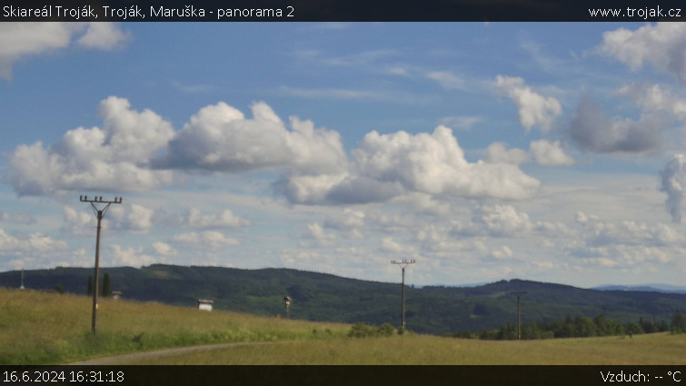 Skiareál Troják - Troják, Maruška - panorama 2 - 16.6.2024 v 16:31