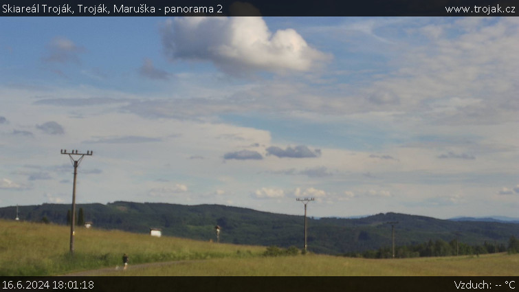 Skiareál Troják - Troják, Maruška - panorama 2 - 16.6.2024 v 18:01