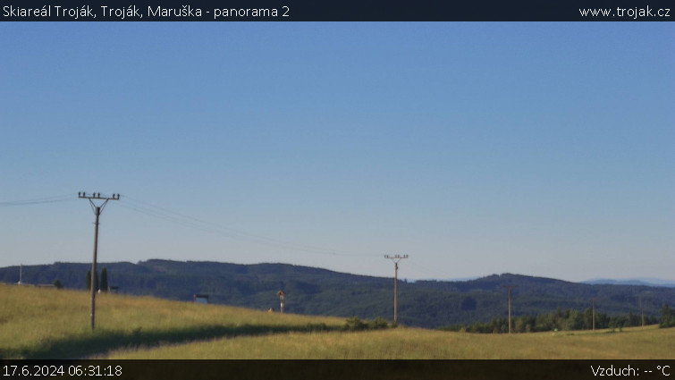 Skiareál Troják - Troják, Maruška - panorama 2 - 17.6.2024 v 06:31