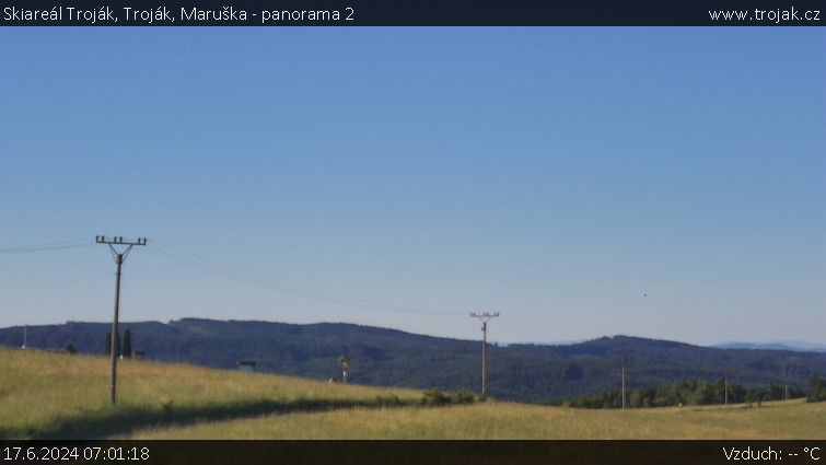 Skiareál Troják - Troják, Maruška - panorama 2 - 17.6.2024 v 07:01