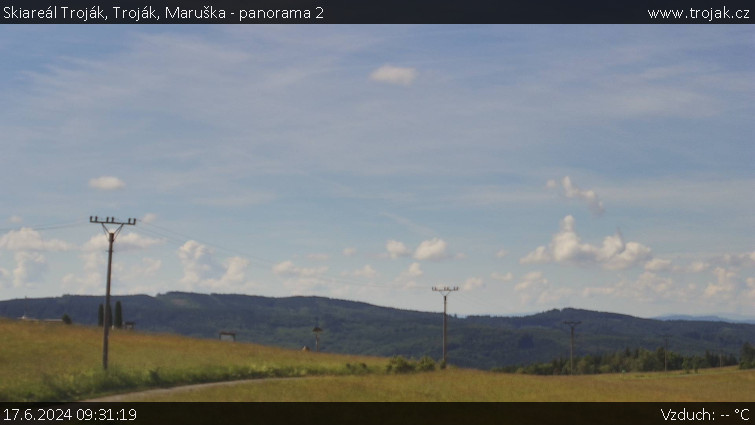 Skiareál Troják - Troják, Maruška - panorama 2 - 17.6.2024 v 09:31