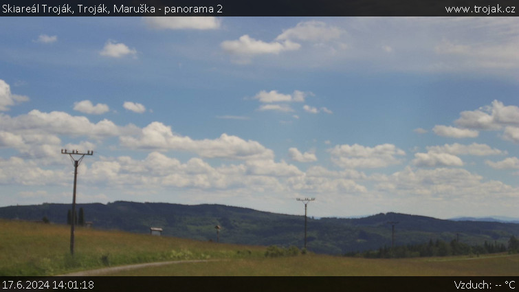 Skiareál Troják - Troják, Maruška - panorama 2 - 17.6.2024 v 14:01