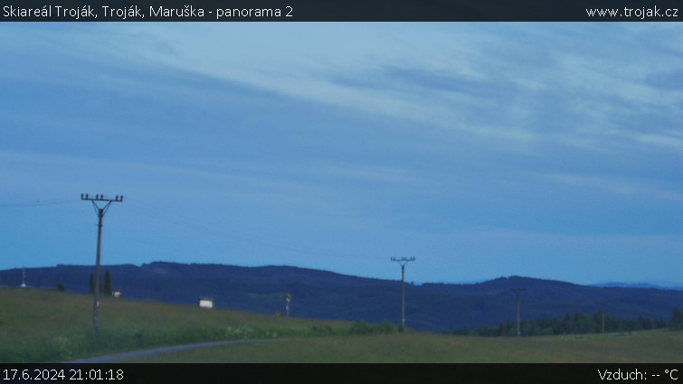 Skiareál Troják - Troják, Maruška - panorama 2 - 17.6.2024 v 21:01