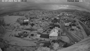 Obec Mikulovice - Pohled na Jeseniky - 2.7.2024 v 04:15
