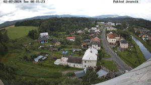 Obec Mikulovice - Pohled na Jeseniky - 2.7.2024 v 09:15