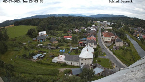 Obec Mikulovice - Pohled na Jeseniky - 2.7.2024 v 21:03