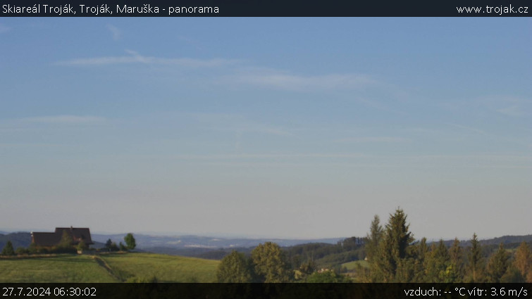 Skiareál Troják - Troják, Maruška - panorama - 27.7.2024 v 06:30