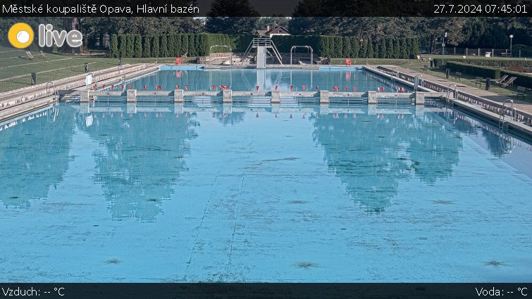 Městské koupaliště Opava - Hlavní bazén - 27.7.2024 v 07:45