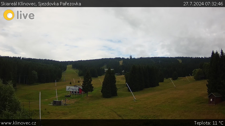 Skiareál Klínovec - Sjezdovka Pařezovka, lanovka CineStar Express - 27.7.2024 v 07:32