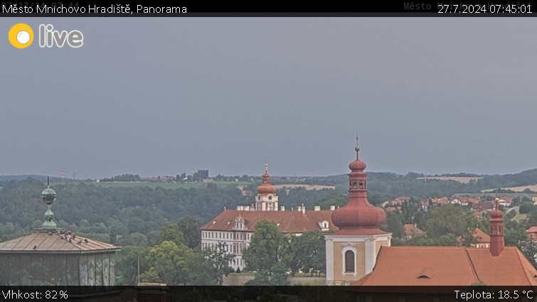 Město Mnichovo Hradiště - Panorama Mnichova Hradiště - 27.7.2024 v 07:45