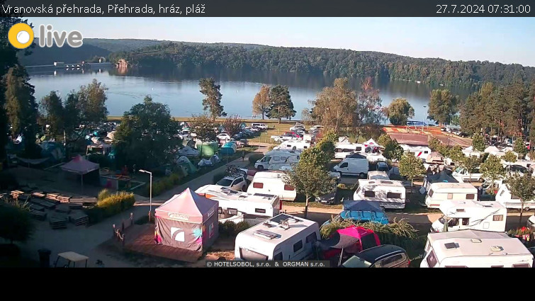 Vranovská přehrada - Přehrada, hráz, pláž - 27.7.2024 v 07:31