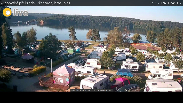 Vranovská přehrada - Přehrada, hráz, pláž - 27.7.2024 v 07:45