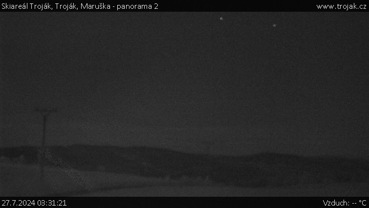 Skiareál Troják - Troják, Maruška - panorama 2 - 27.7.2024 v 03:31